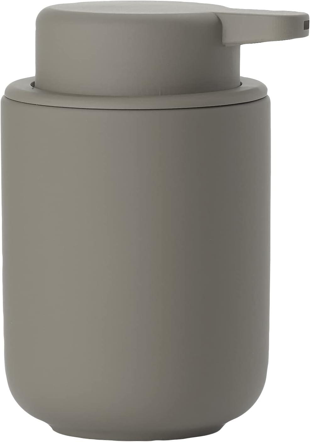 Elegant Taupe Ceramic Soap Dispenser, 8.5 oz.