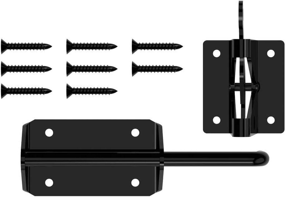 Heavy Duty Black Steel Gate Latch, 7.57 inches