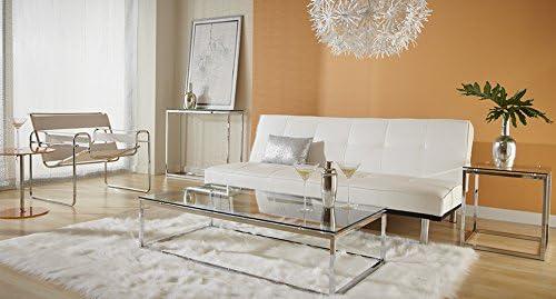 Sandor Clear Glass Top Console Table with Chrome Base