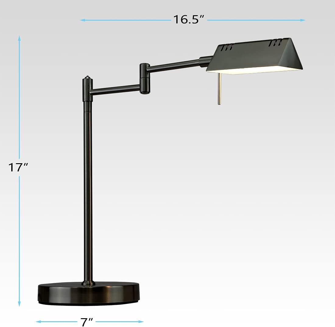 Black Adjustable Metal Pharmacy Swing Arm Desk Lamp