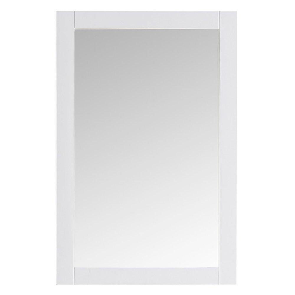 Hartford 20" Traditional Rectangular Wood Framed Bathroom Vanity Mirror