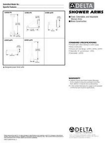 Venetian Bronze Ceiling Mount Shower Arm and Flange