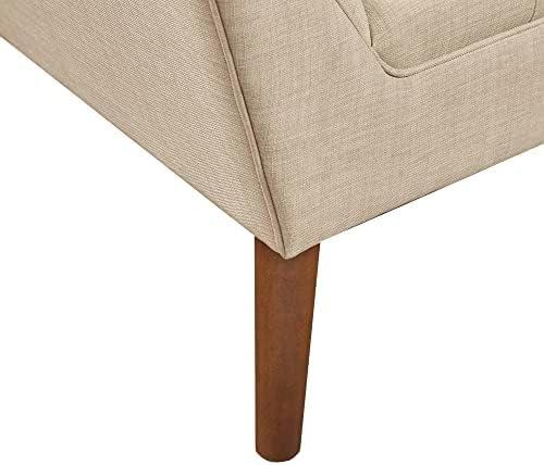 Newport Lounge Chair Beige - Ink+Ivy: Polyester Upholstered, Wood Legs, Foam Cushion, Spot Clean