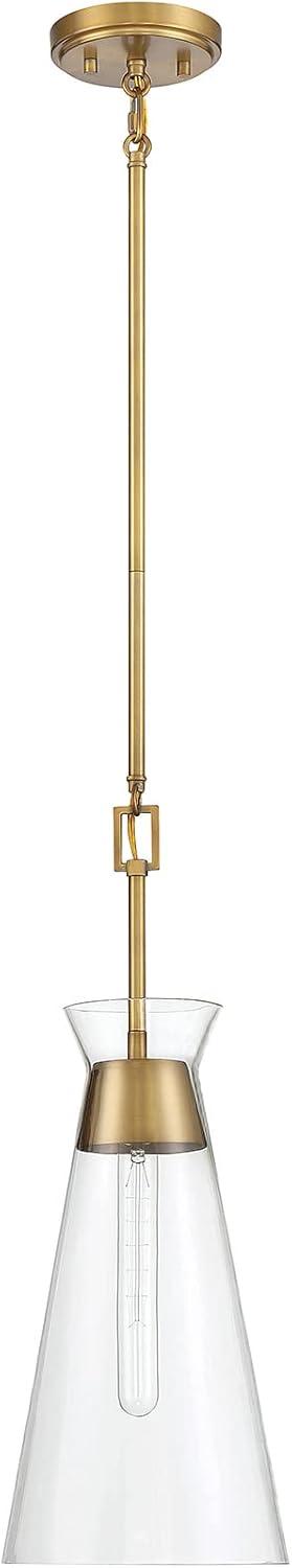 Lakewood Warm Brass Mid-Century Modern Mini Pendant Light