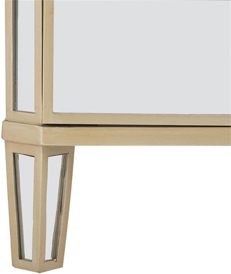 Giana 3 Drawer Mirrored Nightstand - Mirror - Safavieh.