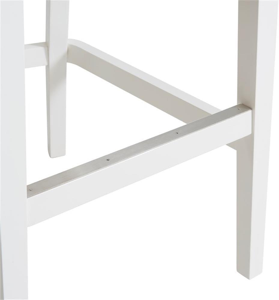 Alaterre Ellie 19" Wide Solid Rubber Wood Frame Linen Fabric Counter Height Swivel Stool With Back