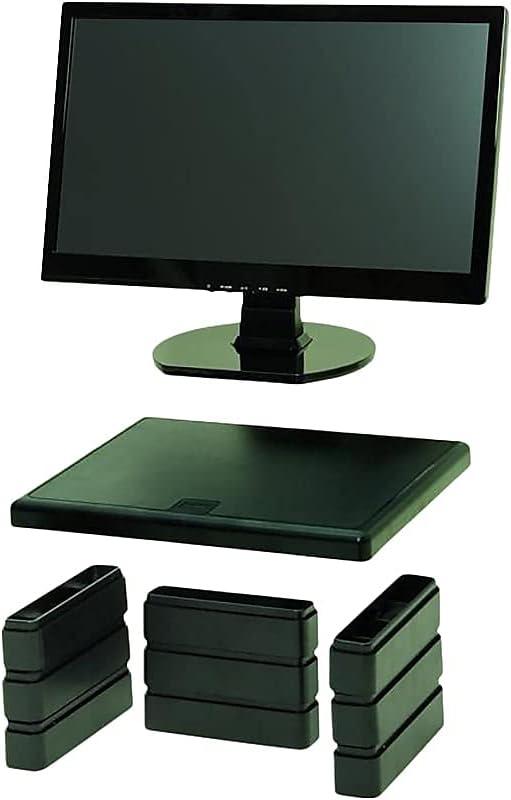 DART LCD/TFT Monitor Riser 13"x10-1/2"x1"to4-3/4" 66lb Cap BK 02161