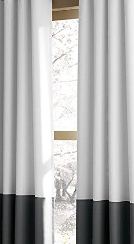 Curtainworks Kendall Indoor Curtain, Polyester Room Darkening Grommet Single Panel , White , 52"x95"