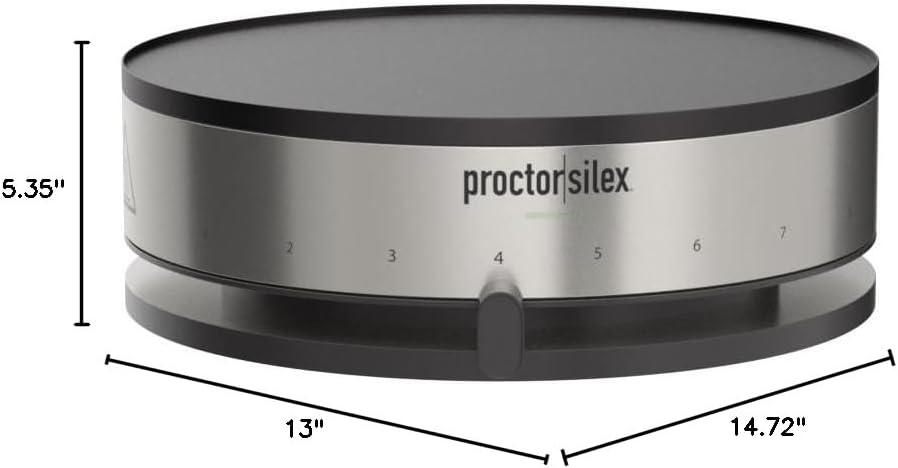 Stainless Steel 13'' Round Electric Crepe Maker with Nonstick Griddle