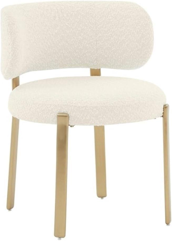 Pemberly Row Modern / Contemporary Cream Boucle Dining Chair