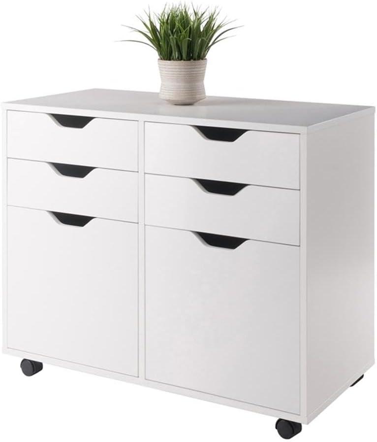 Halifax 2 Sections Mobile Storage Cabinet - Winsome