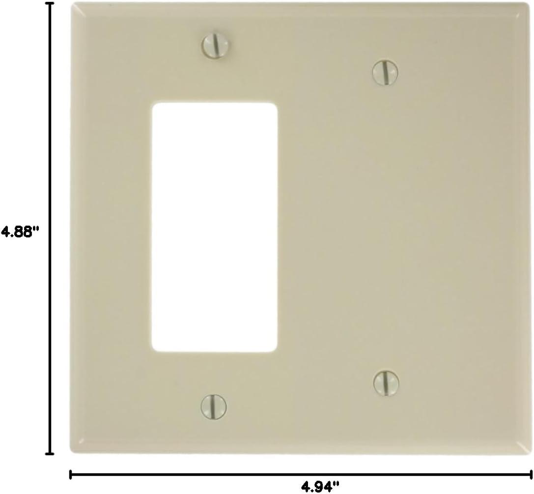 Ivory 2-Gang Thermoset Plastic Wallplate