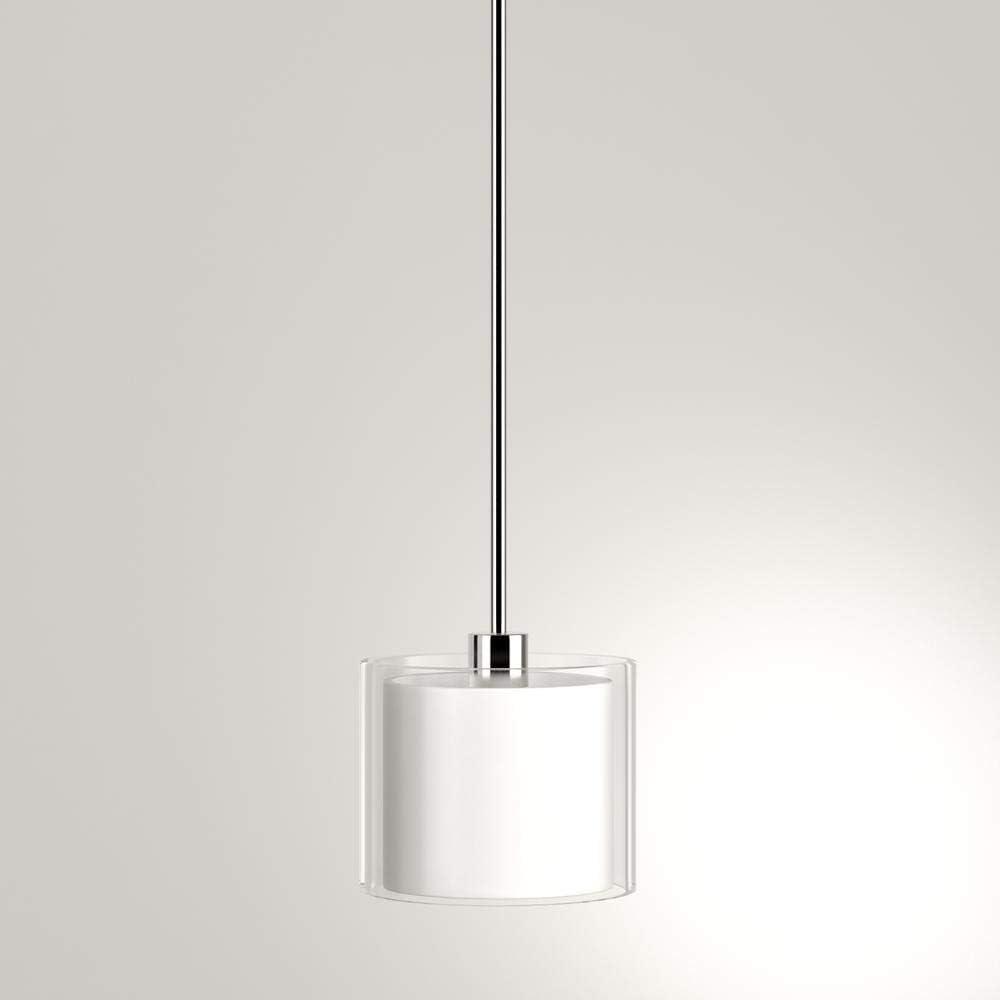 Progress Lighting P5110-09 Invite 1-Lt. Mini-Pendant with White silk mylar shade Brushed Nickel