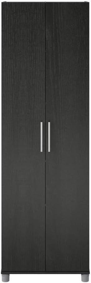 Camberly 24" Utility Storage Cabinet, Black Oak