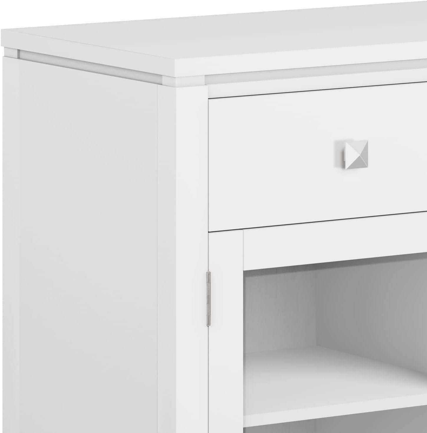 Cosmopolitan SOLID WOOD 54 inch Wide Contemporary Sideboard Buffet in White