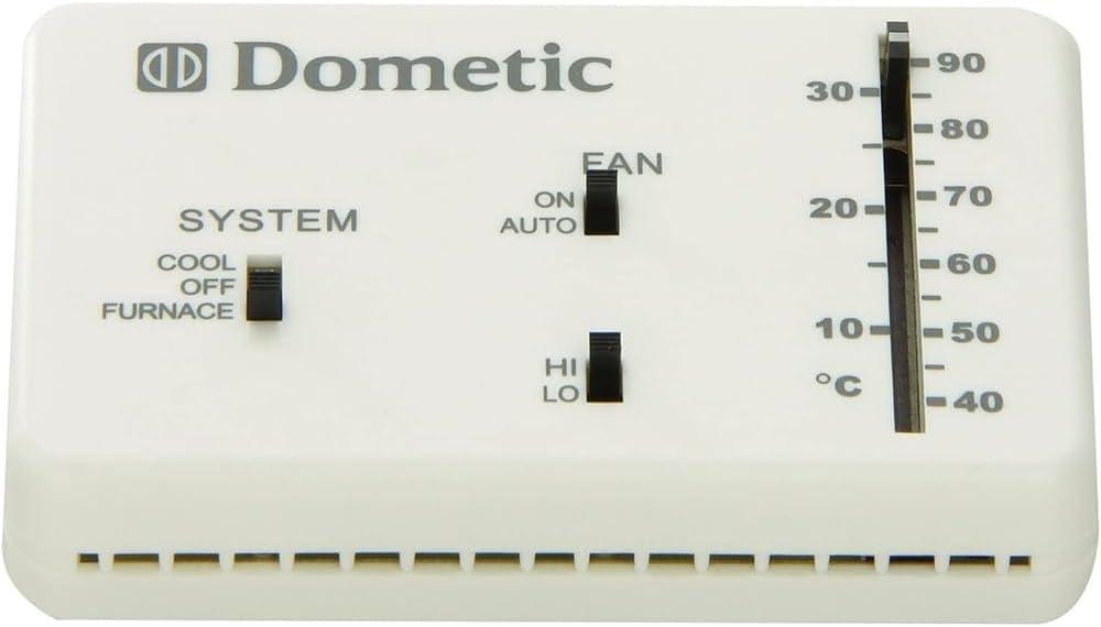 Dometic 3106995.032 OEM Thermostat 6-Wire Analog Control Heat & Cool | Replacement for The Duo-Therm 3106995.032 Thermostat.