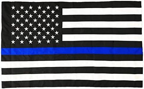 3' x 5' Thin Blue Line American Flag in Durable Nylon