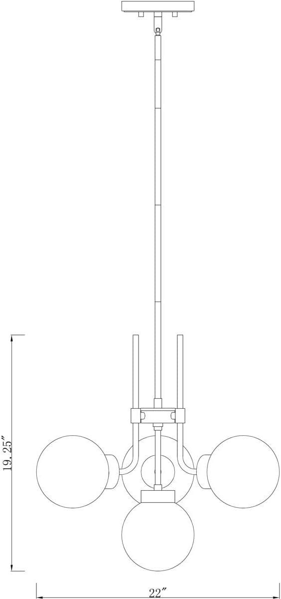 Z-Lite Parsons 4 - Light Chandelier in  Matte Black/Olde Brass