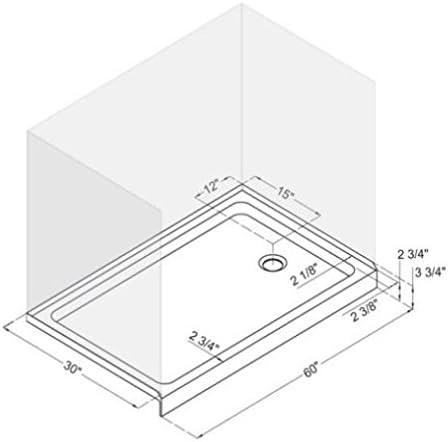 SlimLine 60" x 30" Single Threshold Shower Base