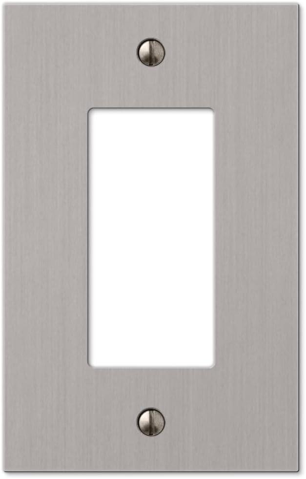 Amerelle 55RBN Elan Wallplate, 1 Rocker, Cast Metal, Brushed Nickel, 1-Pack