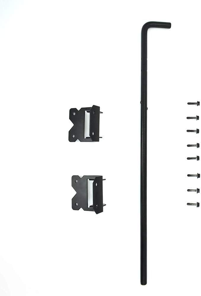 Hanshan 24-Inch Black Steel Heavy Duty Gate Drop Rod