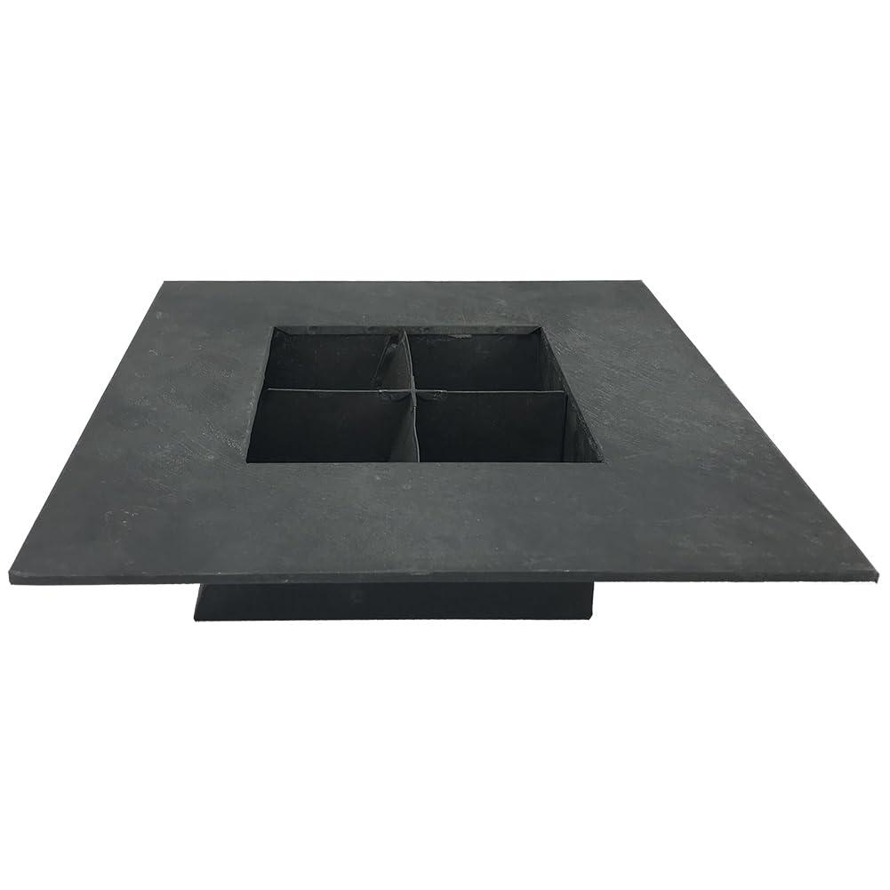 Modern Home Living Wall Galvanized Steel/Zinc Succulent Planter (Black Zinc, 4 Pocket)