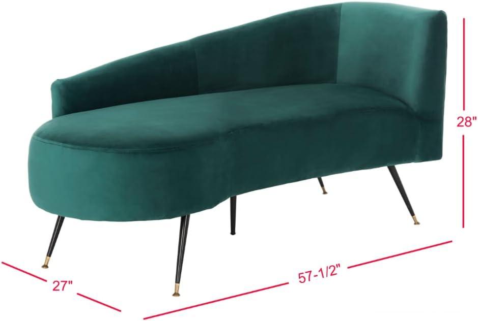 SAFAVIEH Evangeline Parisian Settee Emerald / Black