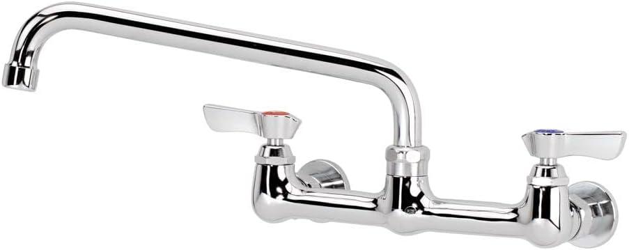 Chrome 10" Spout Wall Mount Commercial Faucet