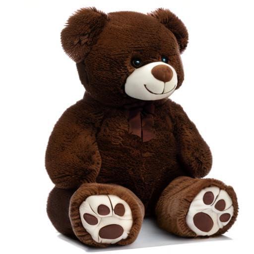 HollyHOME Teddy Bear Stuffed Animal Plush Giant Teddy Bears with Footprints Big Bear 36 inch Chocolate