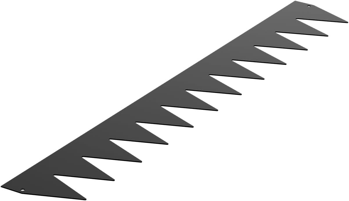 KFFKFF 6 PCS Metal Landscape Edging 40" L x 8" H Galvanized Steel Garden Border Flexible Hammer-In Outdoor Landscaping Edge with 8 Clips for Lawn, Garden, Walkway, Yard (Black)
