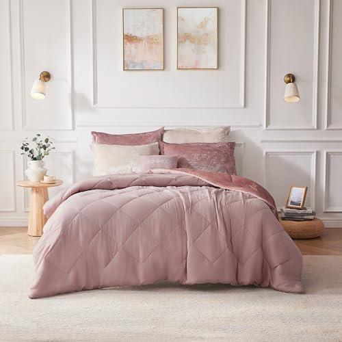 Felicia Crushed Velvet Comforter Set with Throw Pillow