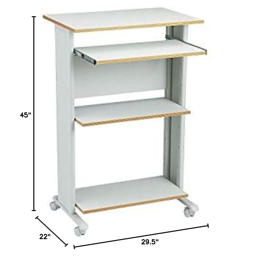 Safco Products Company MUV Fixed Stand-Up Workstation AV Cart