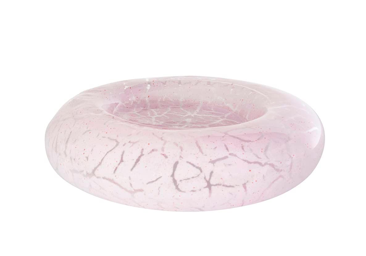 Italian Blown Glass Dish — by Alice Lane Home Collection — Soft Pink — Colorful Vintage Glass Jewelry Dish — Home Decor, Living Room, Kitchen