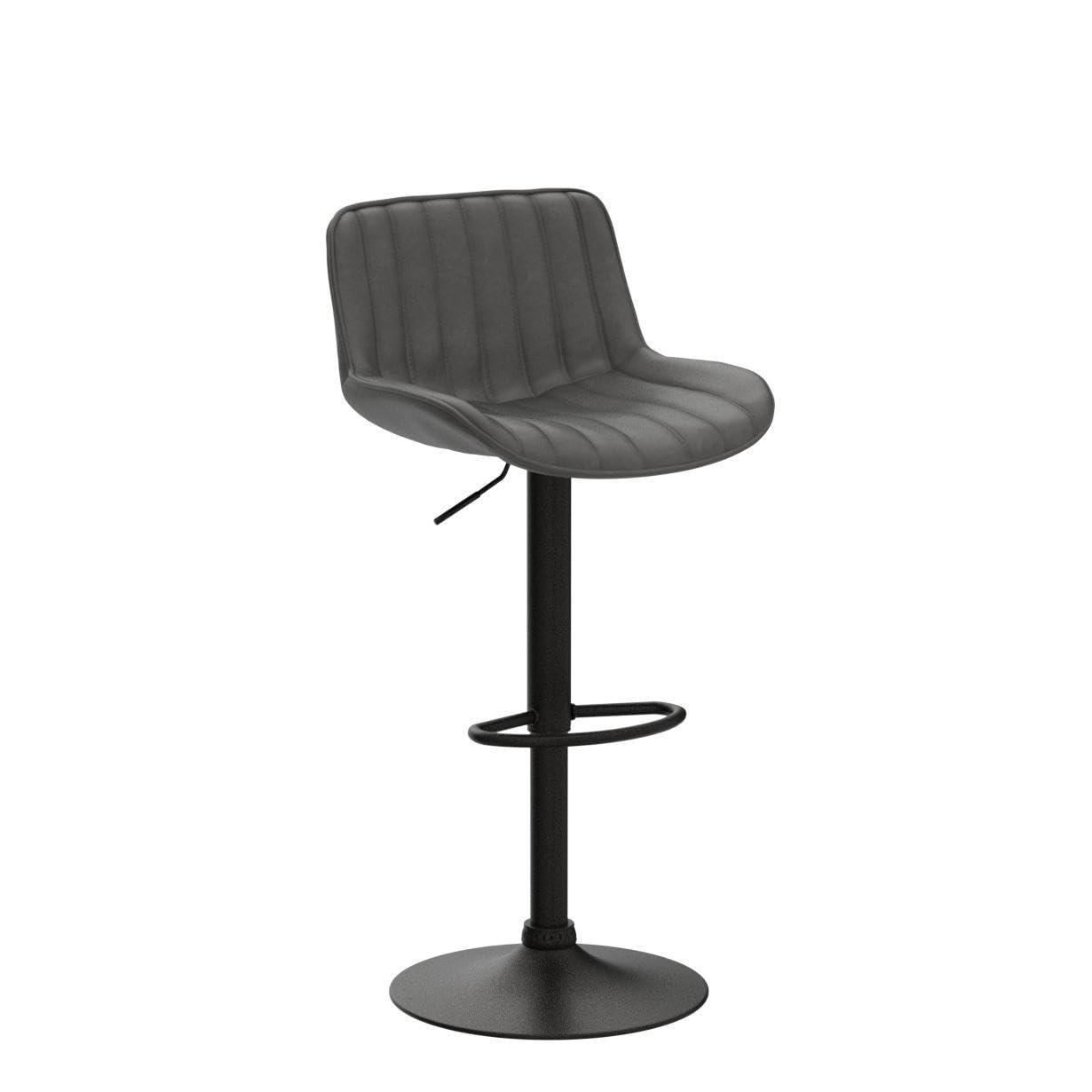 17 Stories Jaiven Swivel Upholstered Adjustable Height Counter Stool with Metal Frame (Set of 2)