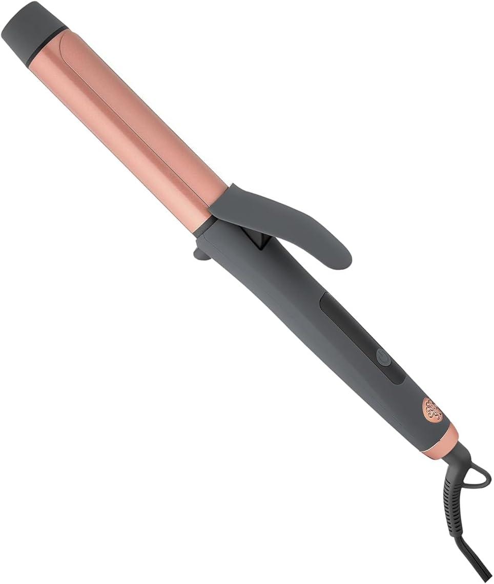 Hairitage 1.25 Inch Ceramic Curling Iron for Medium to Long Hair, Dual Voltage