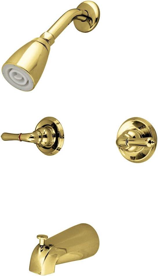 Magellan Polished Brass Multi-Head Wall-Mounted Tub and Shower Faucet