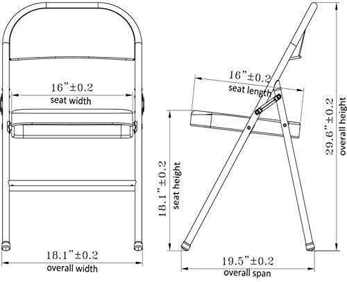 Fabric Padded Stackable Folding Chair Folding Chair Set