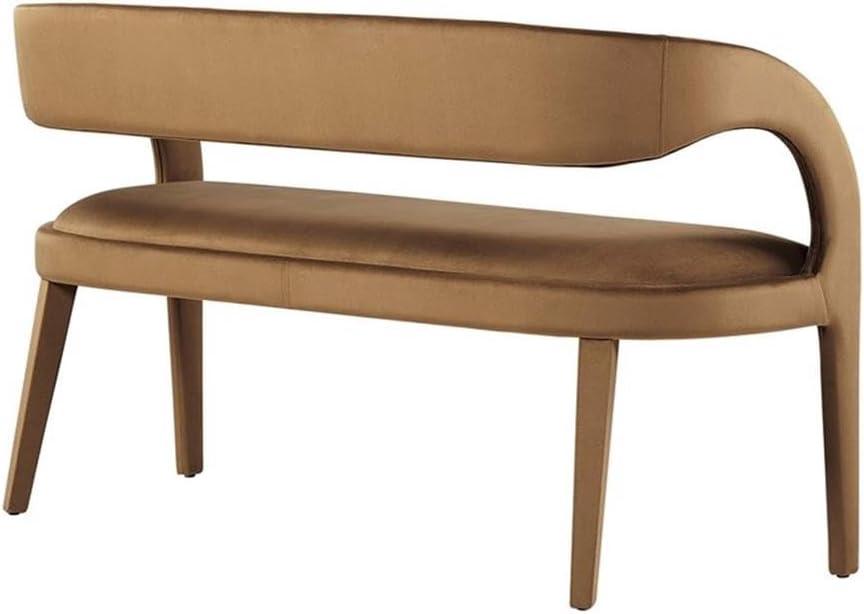 Modway Pinnacle Performance Velvet Accent Bench in Brown