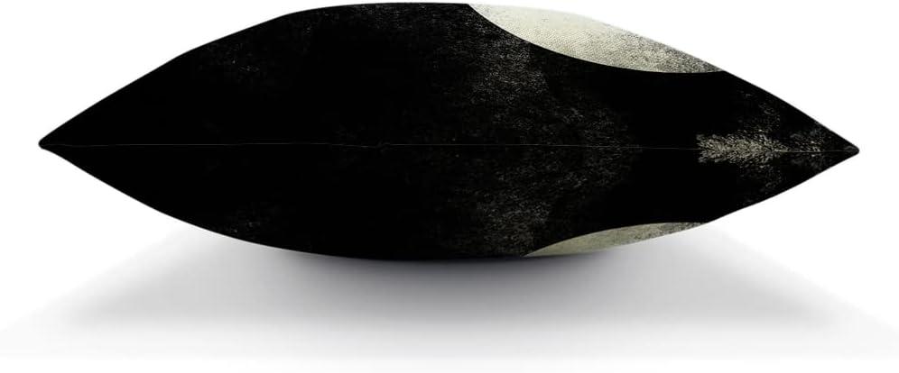 18x18 Inch Cushion Case Decor Yin Yang, Traditional Yin and Yang Sign Black White Farmhouse Throw Pillow Cover Home Pillowcase Decorations for Sofa Couch Office Car