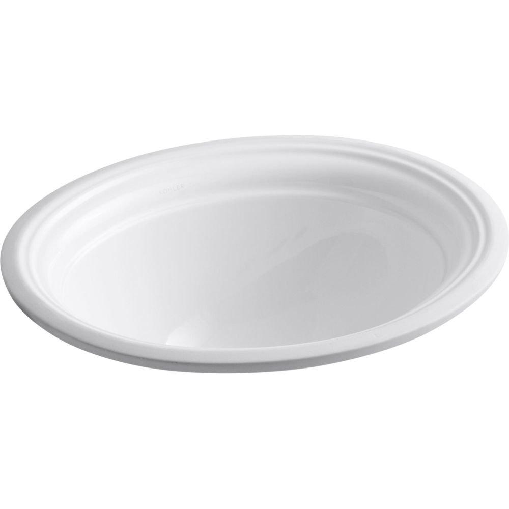 Devonshire Ceramic Oval Undermount Bathroom Sink with Overflow
