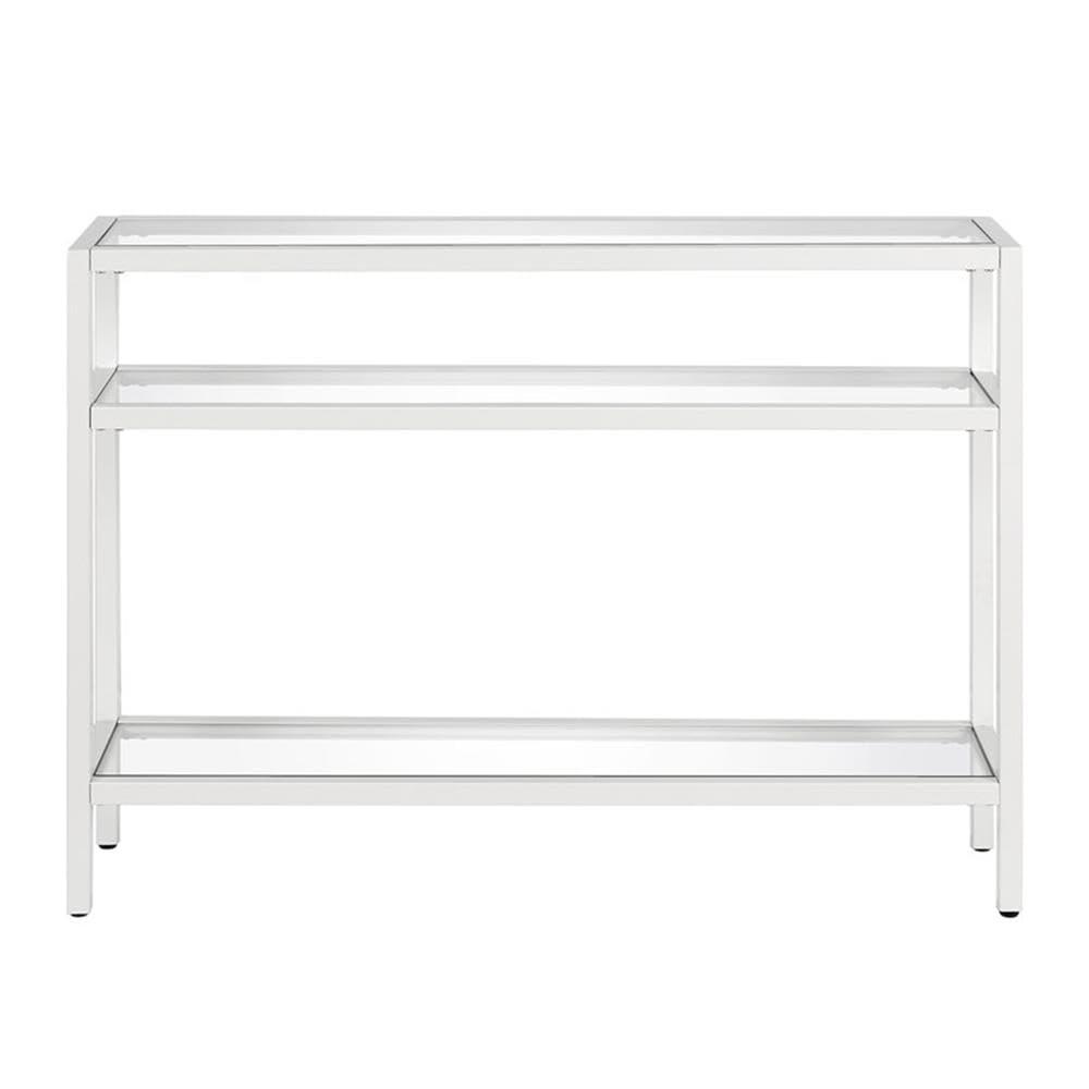 Evelyn&Zoe Sivil 42" Wide Rectangular Console Table, White