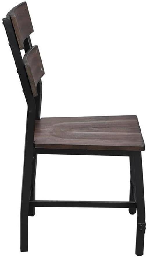 ACME Mariatu Wooden Armless Side Chair in Oak Set of 2