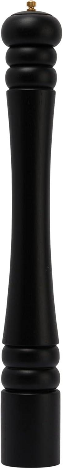 Modern Matte Black Wood Pepper Mill, 20-inch