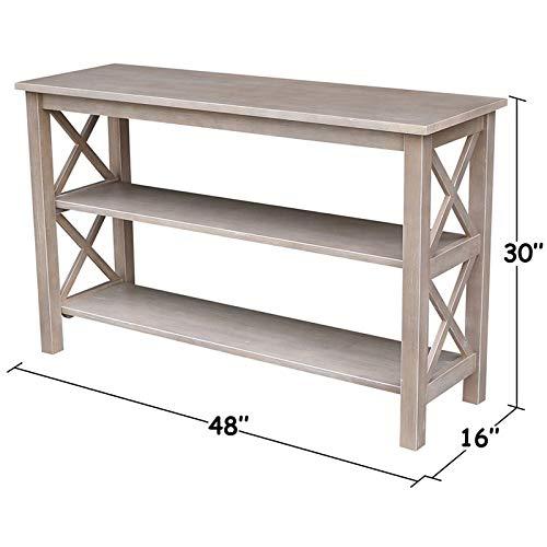Hampton Console Table Washed Gray/Taupe - International Concepts: Solid Wood, Entryway, Foyer, Sofa Table