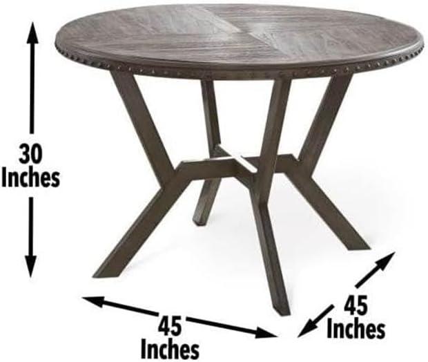 Alamo Round Dining Table Gray - Steve Silver Co.