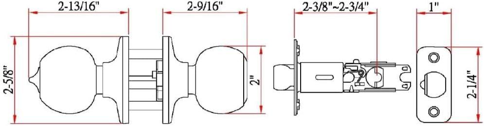 Ball Keyed Entry Door Knob