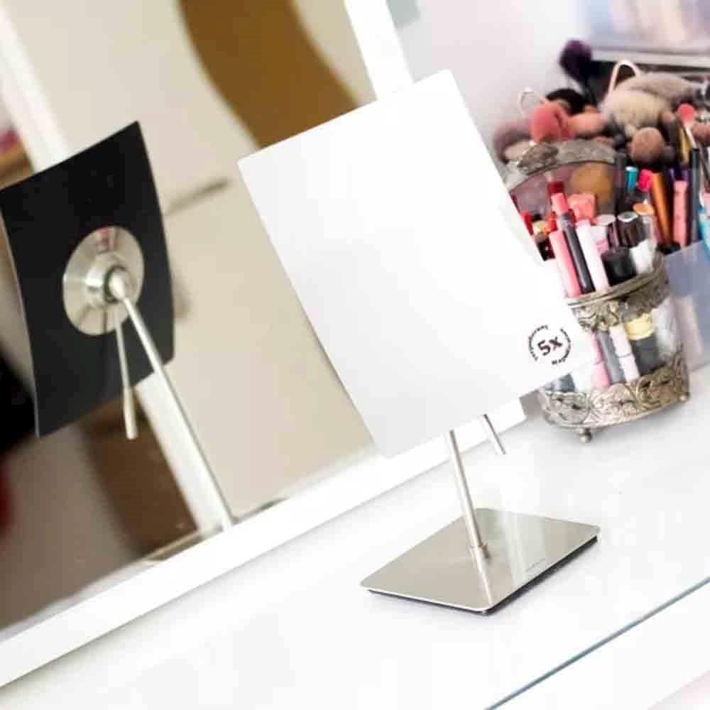 Vista Modern and Contemporary Frameless Magnifying Makeup Mirror