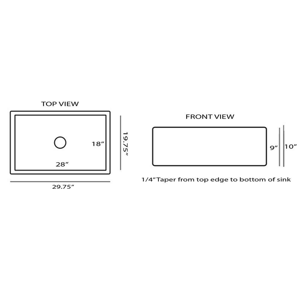 Shabby Green 30-Inch Farmhouse Fireclay Kitchen Sink
