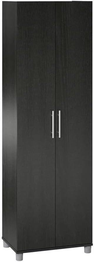 Camberly 24" Utility Storage Cabinet, Black Oak