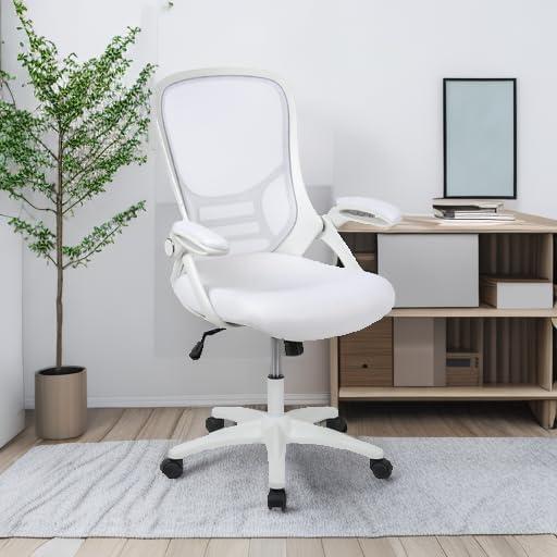 Flash Furniture High Back Mesh Ergonomic Swivel Office Chair with Flip-up Arms